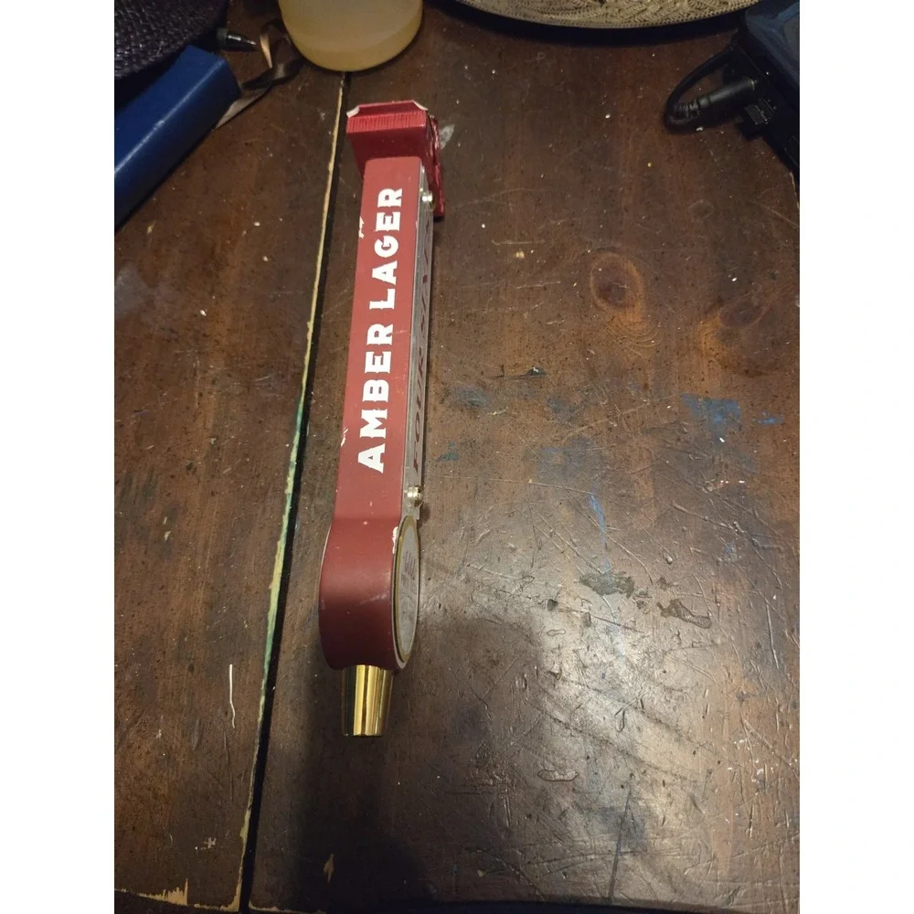 Four Sixes Grit & Glory Amber Lager Beer Tap Handle Red Barn Top Texas
